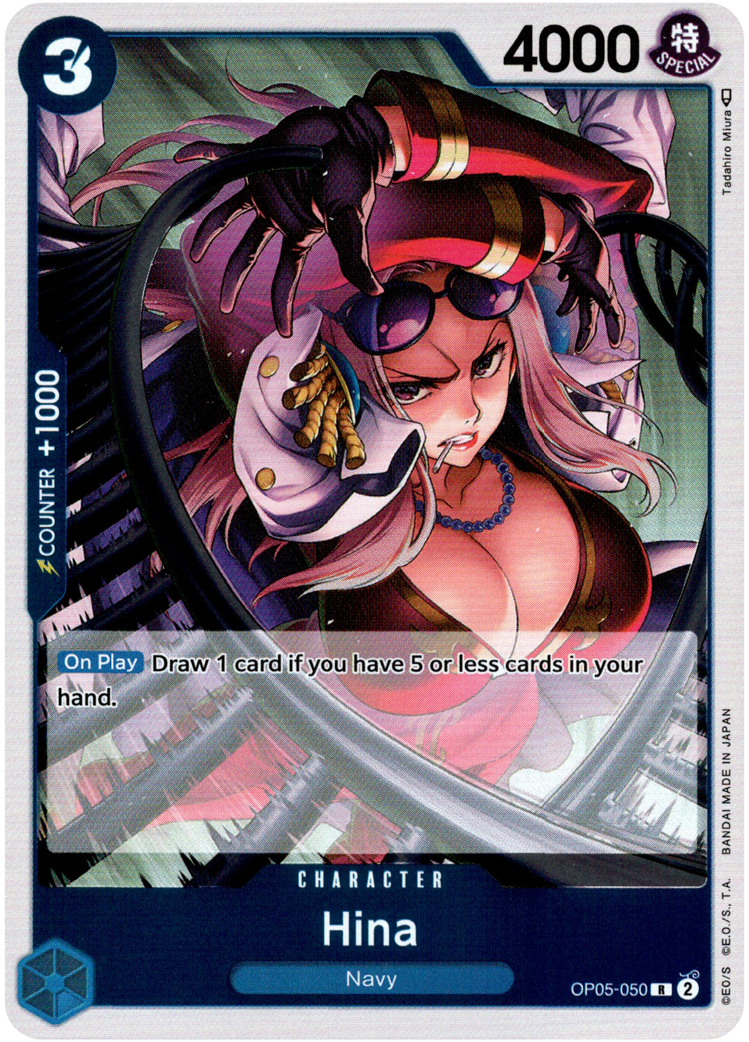 Hina - OP05-050 - Awakening of the New Era - Foil - Card Cavern