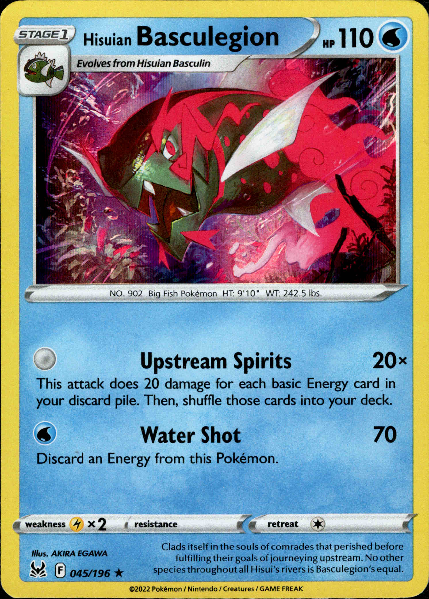 Hisuian Basculegion - 045/196 - Lost Origin - Holo - Card Cavern