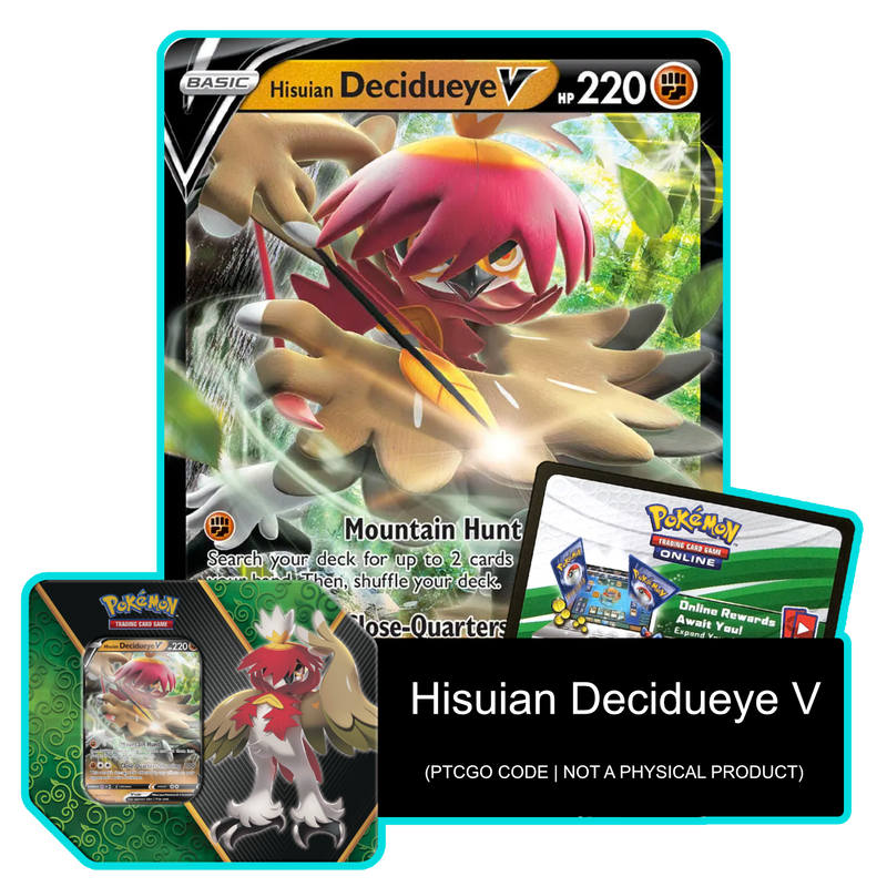 Divergent Powers Tin: Hisuian Decidueye V SWSH238 - Pokemon TCG Live Code - Card Cavern