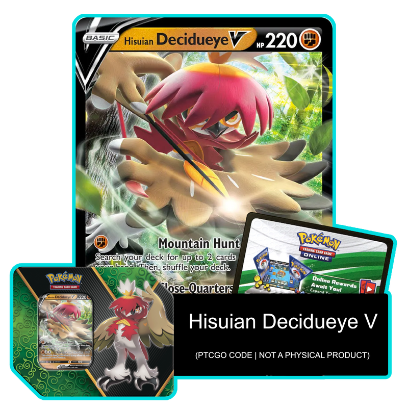 hisuian decidueye pokemon card Divergent Powers Tin: Hisuian Decidueye V SWSH238
