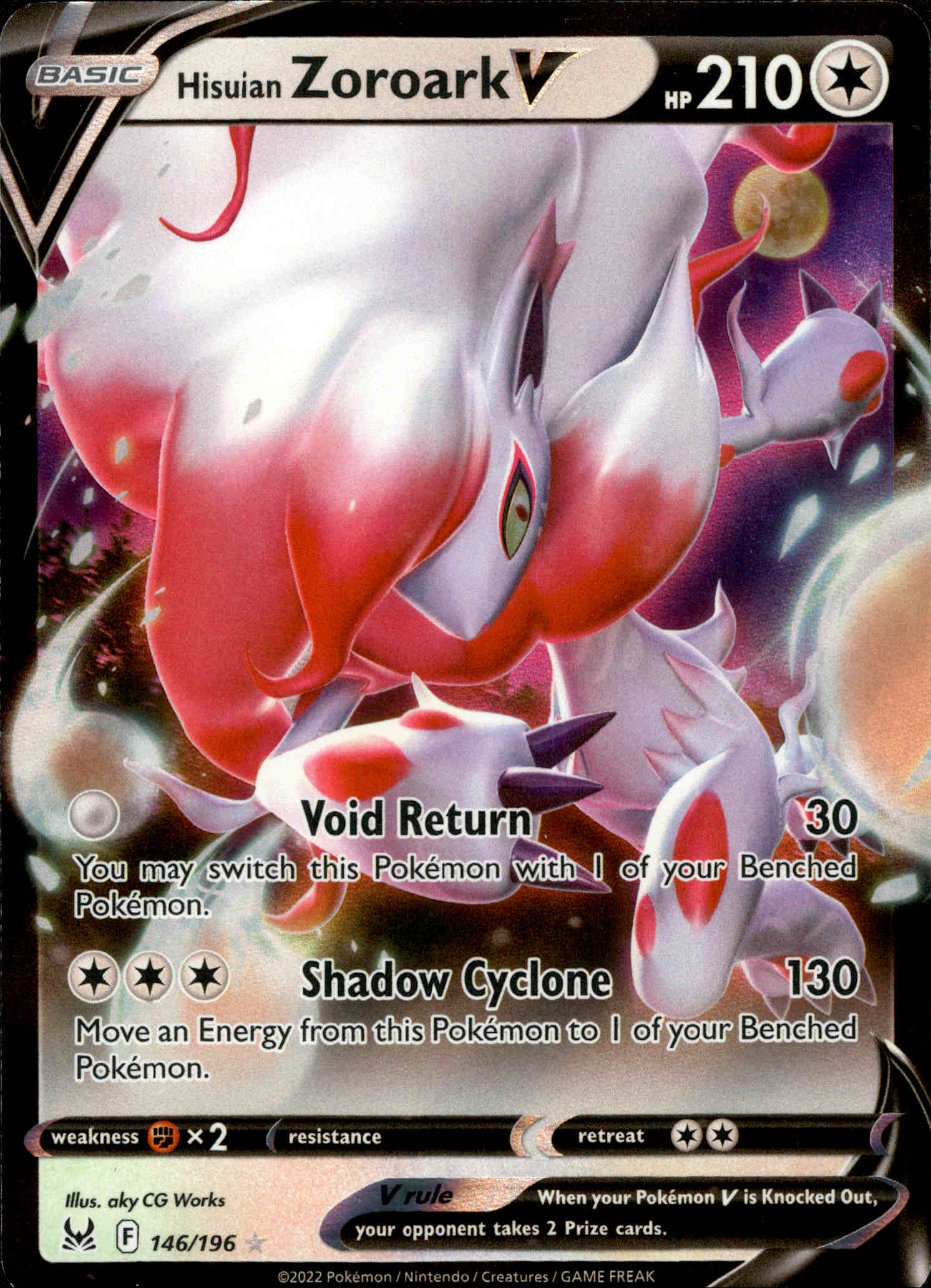 Hisuian Zoroark V - 146/196 - Lost Origin - Holo - Card Cavern