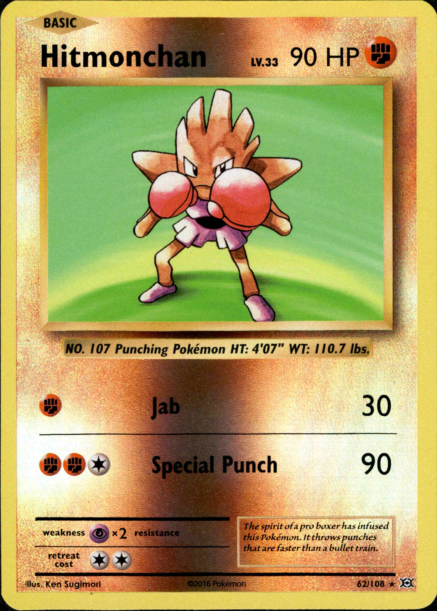 Hitmonchan - 62/108 - Evolutions - Reverse Holo - Card Cavern