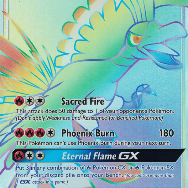 ho oh pokemon card gx METAL - Ho-Oh - Secret Rare (You cant use more than 1 GX attack in a game.) Weakness / Resistance / Retreat Cost Ho-Oh GX 131/147 Full Art