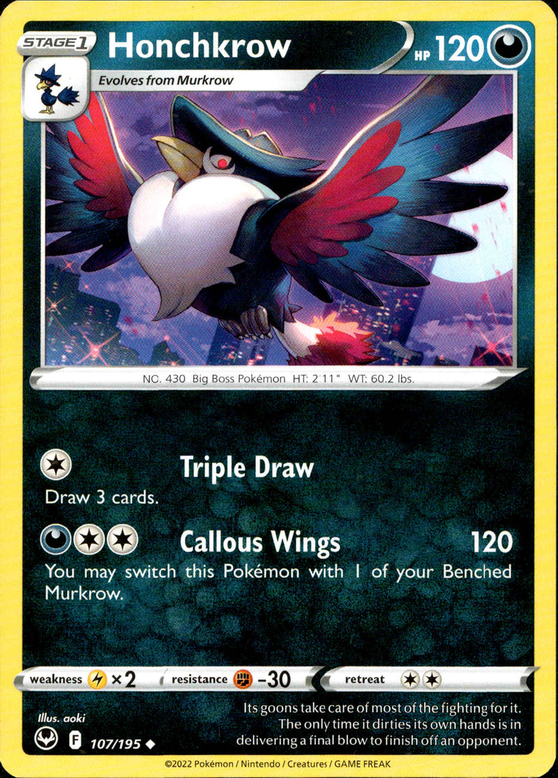honchkrow v pokemon card price Honchkrow - 107/195