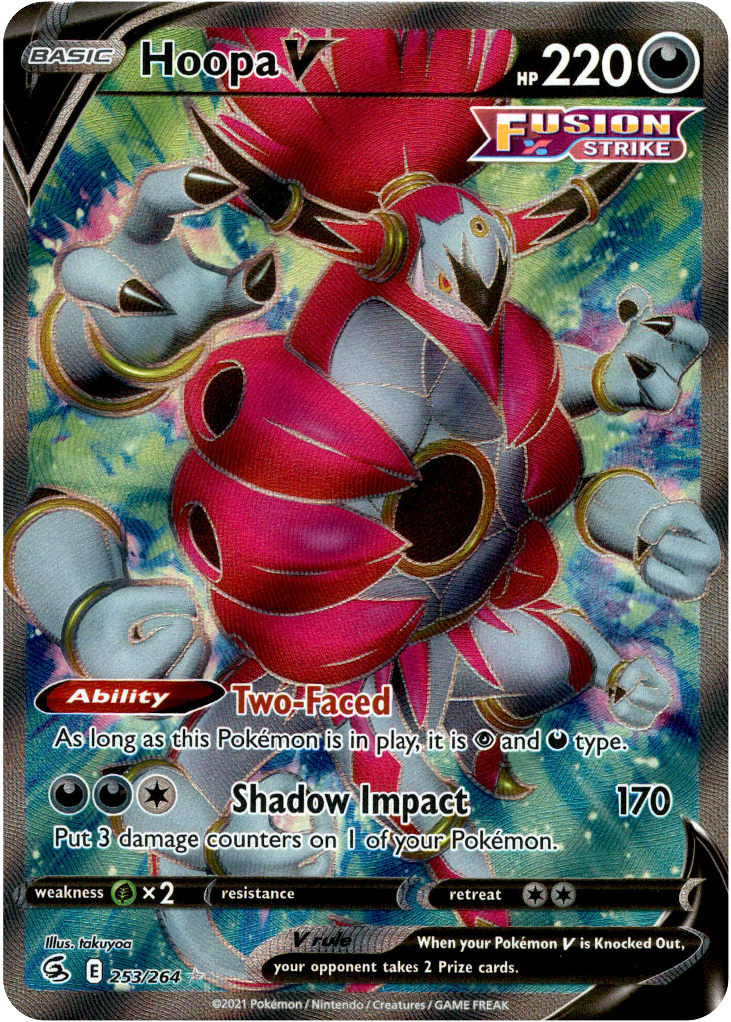Hoopa V Full Art - 253/264 - Fusion Strike - Holo - Card Cavern