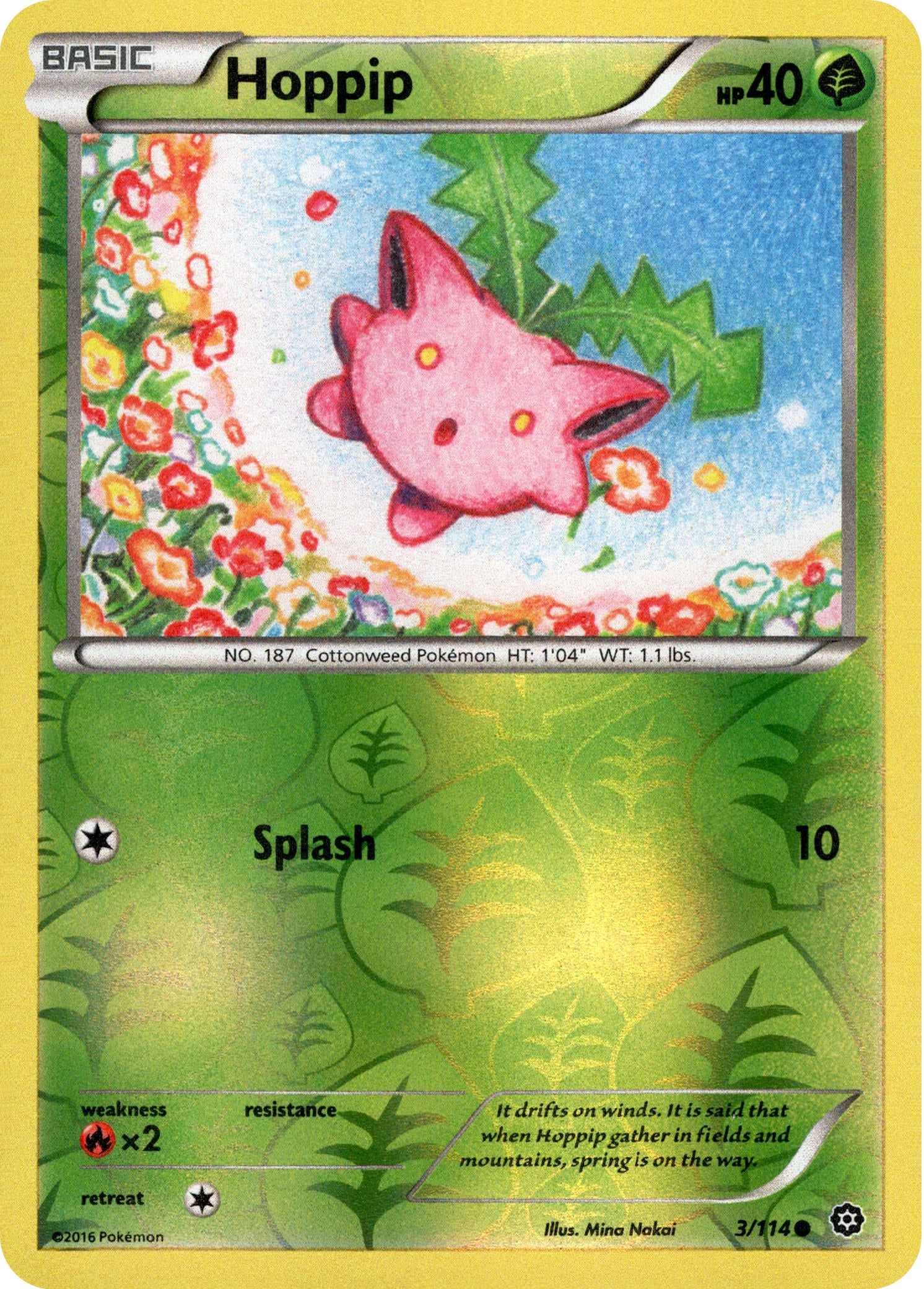 Hoppip - 3/114 - Steam Siege - Reverse Holo - Card Cavern