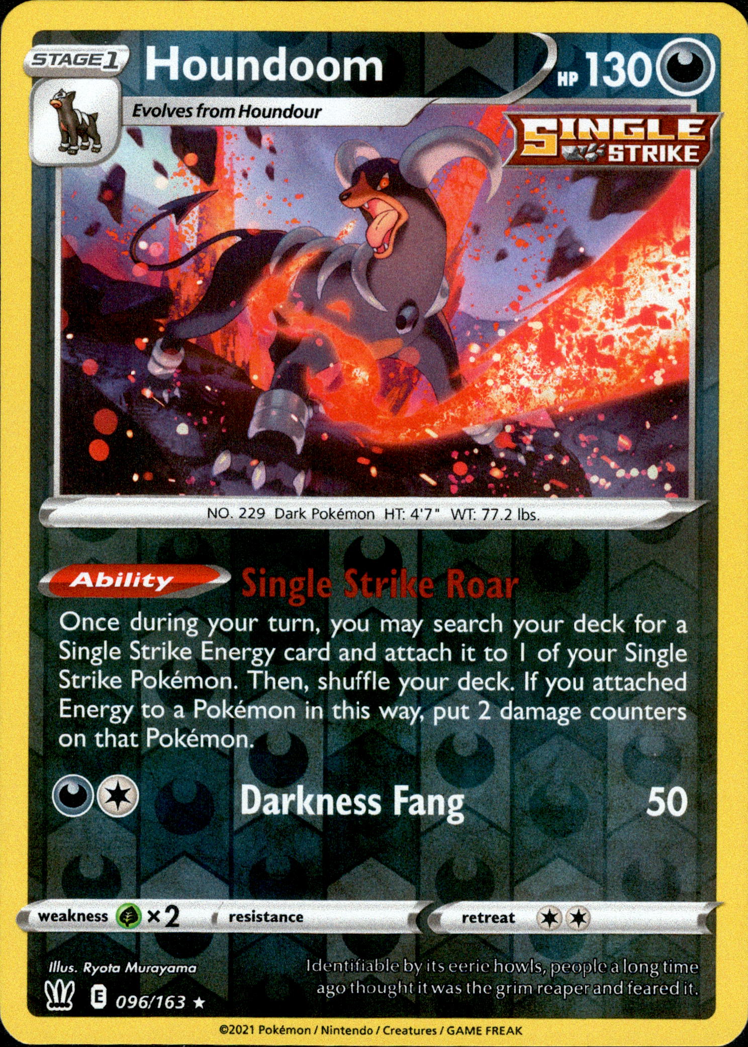 Houndoom - 096/163 - Battle Styles - Reverse Holo - Card Cavern