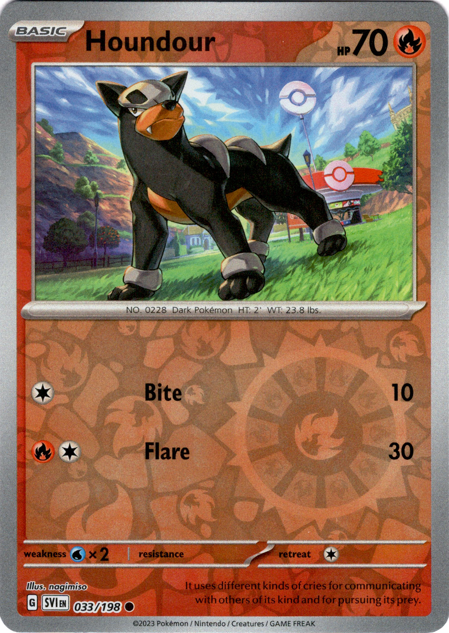 Houndour - 033/198 - Scarlet & Violet - Reverse Holo - Card Cavern