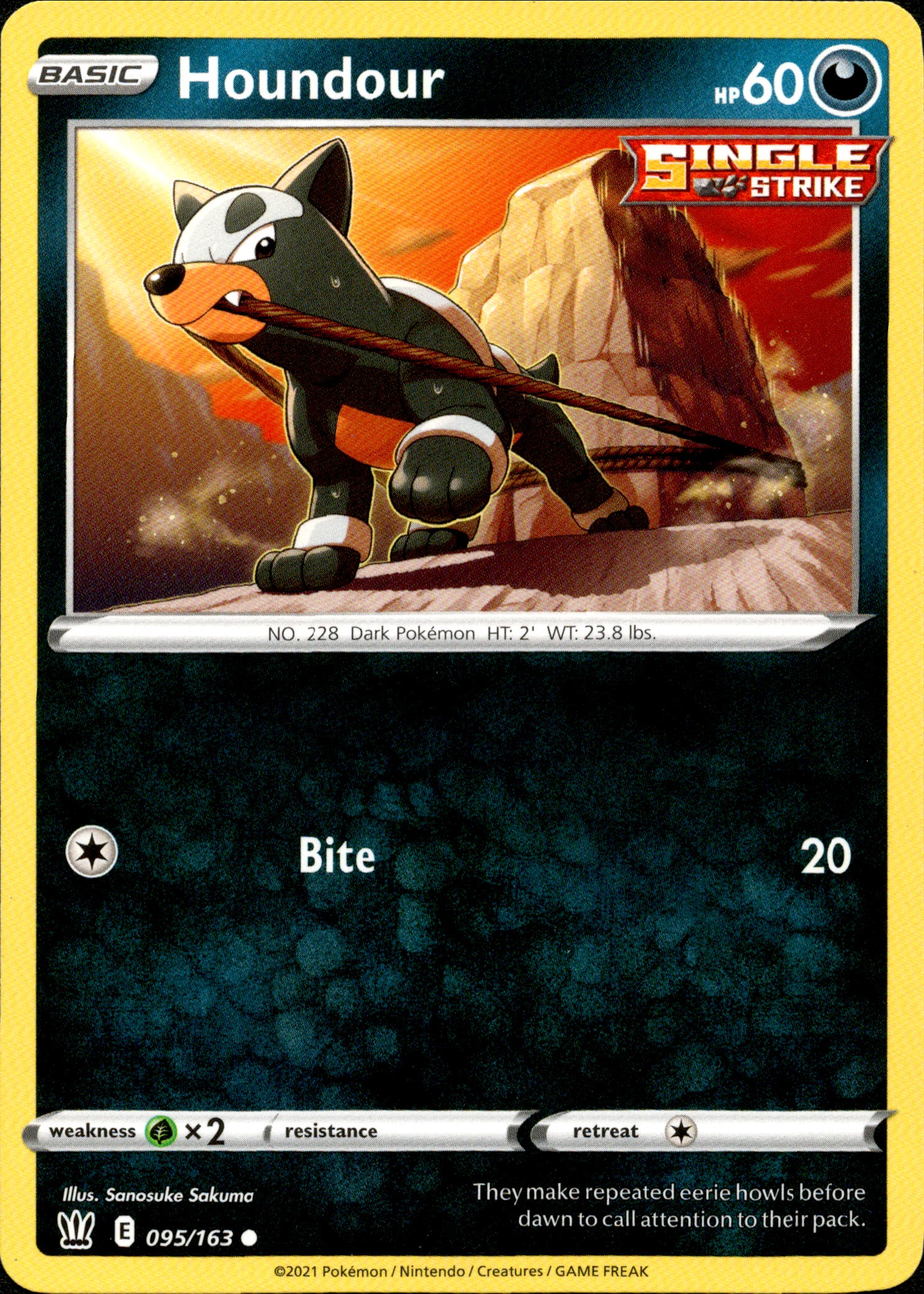 Houndour - 095/163 - Battle Styles - Card Cavern