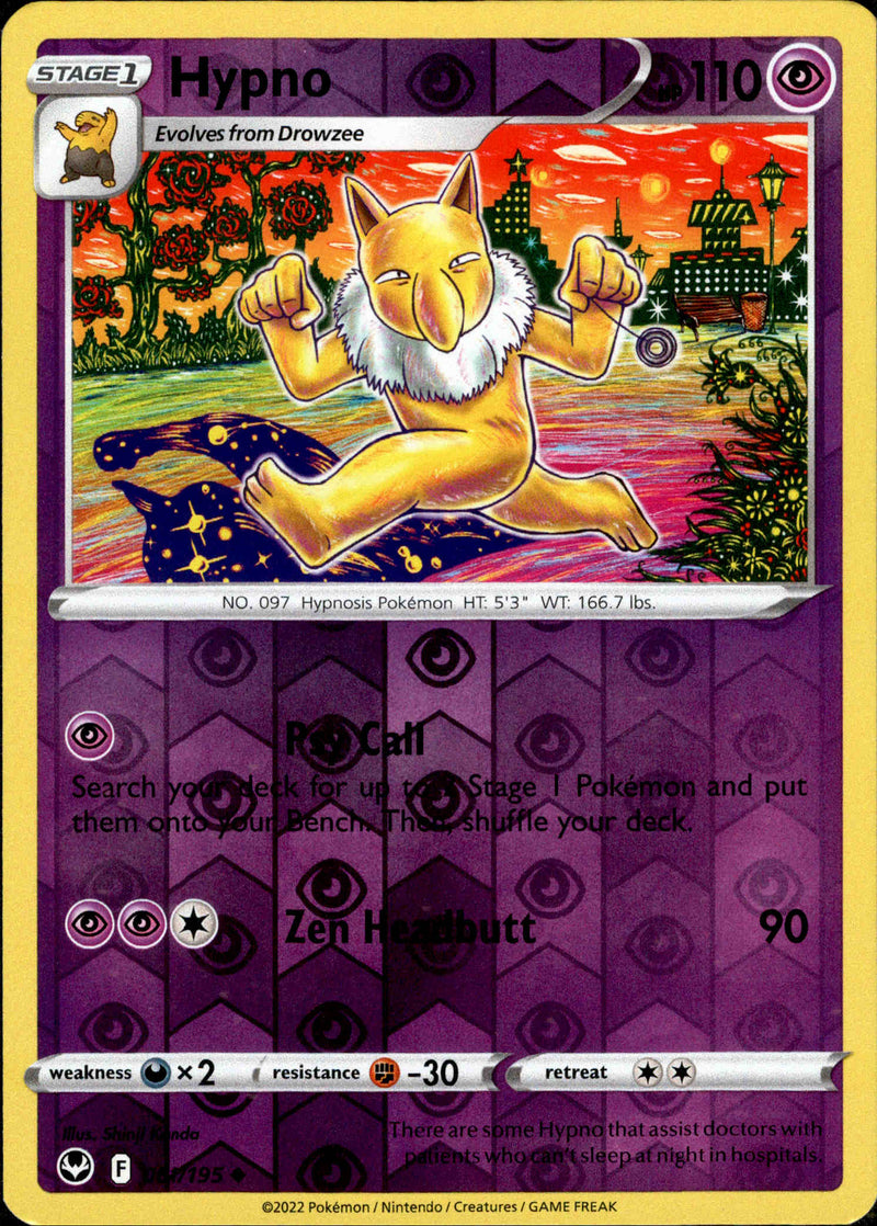 Hypno - 061/195 - Silver Tempest - Reverse Holo Card Cavern Trading Cards, LLC Hypno - 061/195 - Silver Tempest - Reverse Holo Card Cavern Trading Cards, LLC