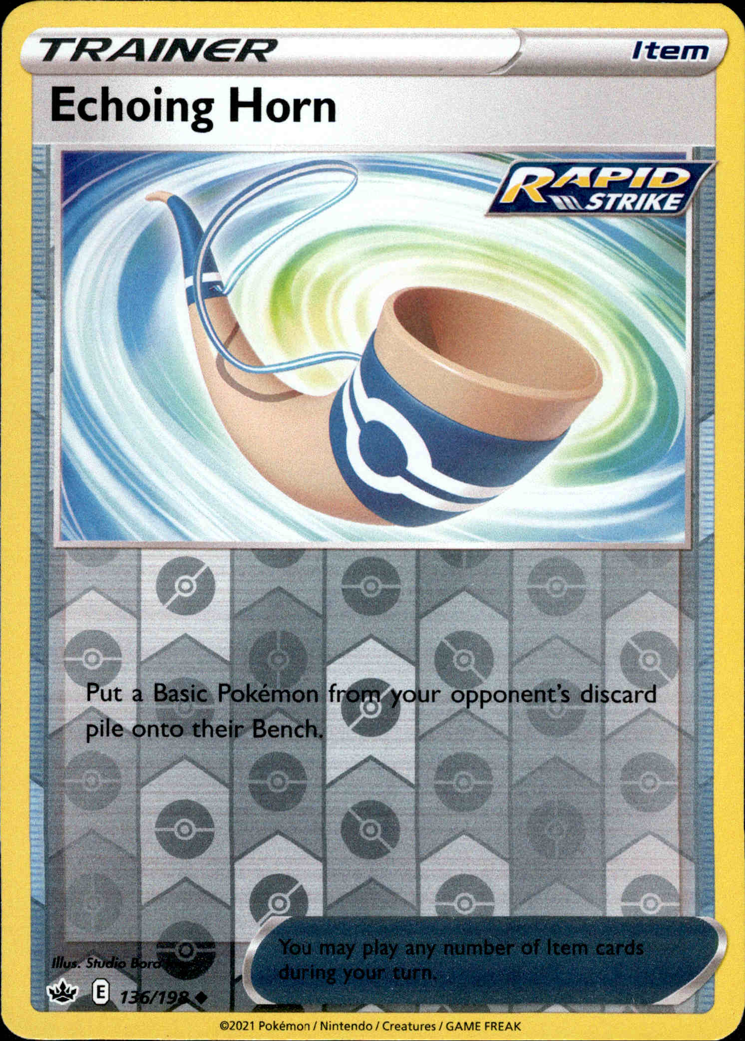 Echoing Horn - 136/198 - Chilling Reign - Reverse Holo - Card Cavern