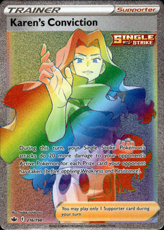 Karen's Conviction Hyper Rare - 216/198 - Chilling Reign - Holo - Card Cavern