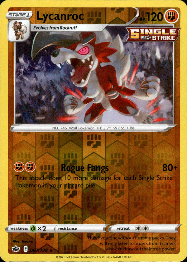 Lycanroc - 087/198 - Chilling Reign - Reverse Holo - Card Cavern