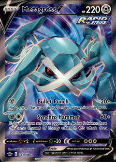 Metagross V Full Art - 181/198 - Chilling Reign - Holo - Card Cavern