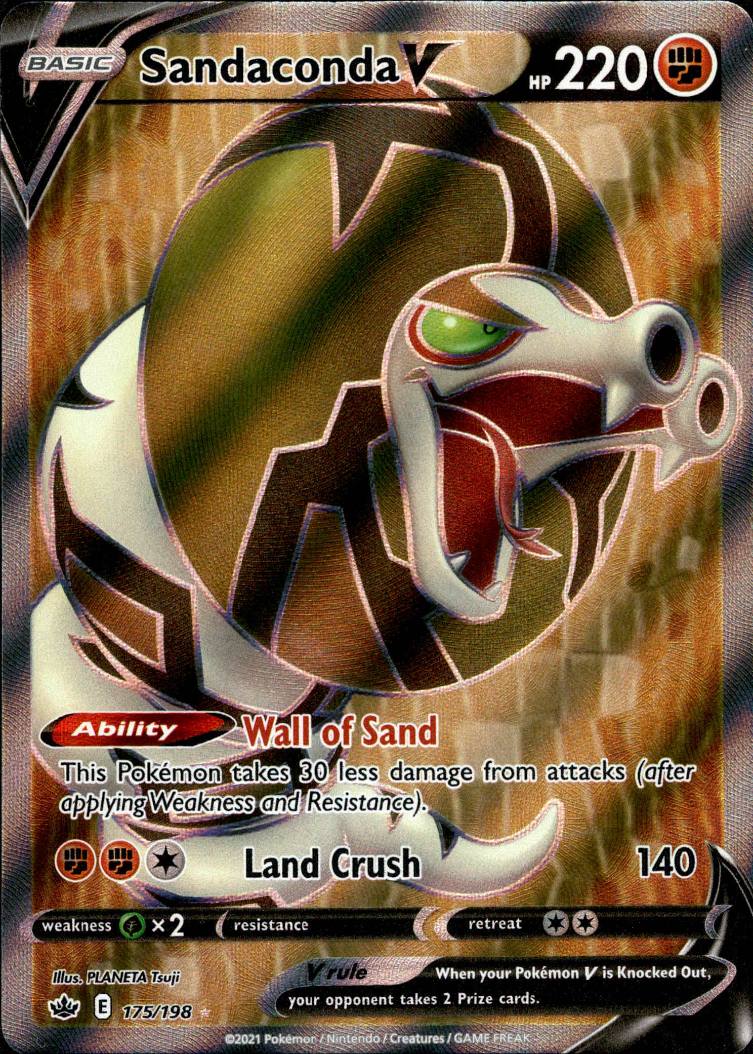 Sandaconda V Full Art - 175/198 - Chilling Reign - Card Cavern