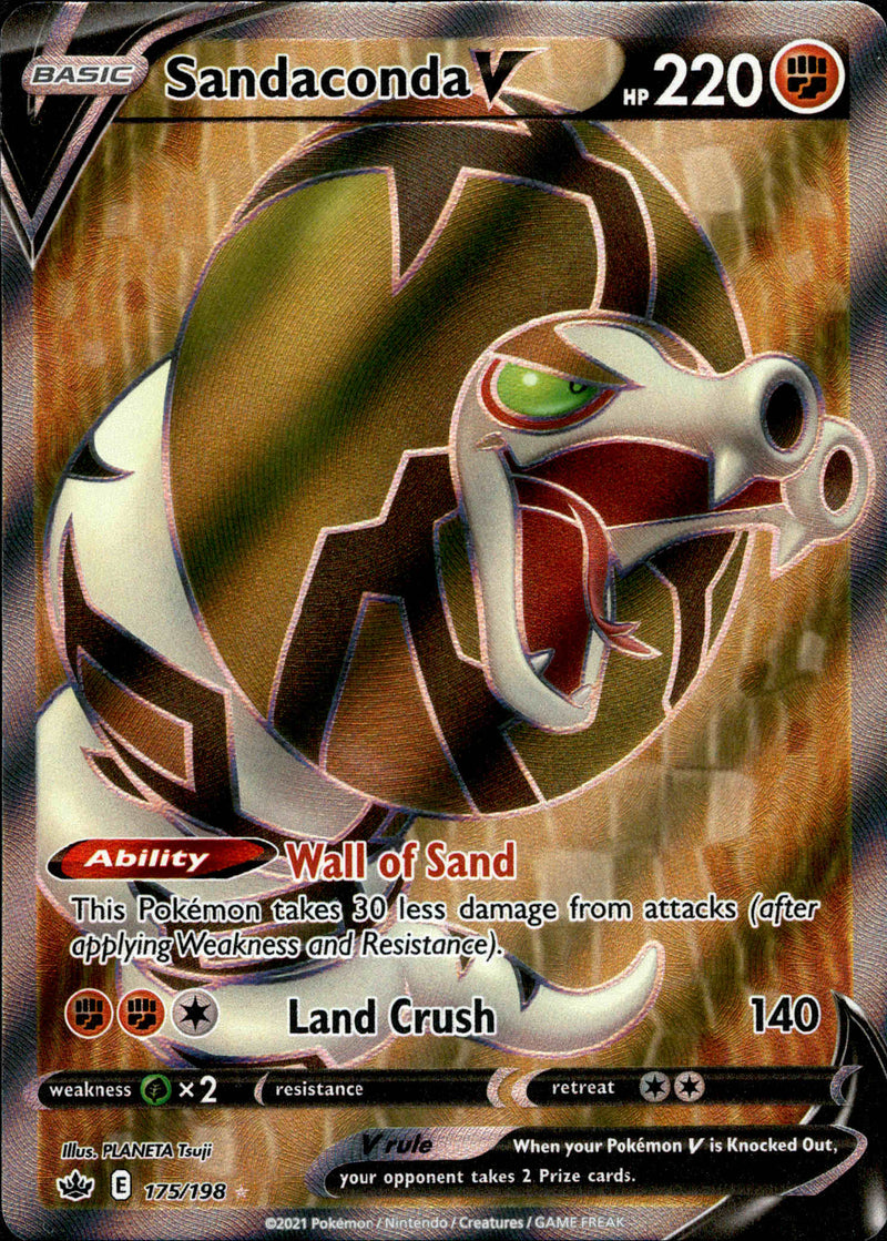 Sandaconda V Full Art - 175/198 - Chilling Reign Card Cavern Trading Cards, LLC Sandaconda V Full Art - 175/198 - Chilling Reign Card Cavern Trading Cards, LLC