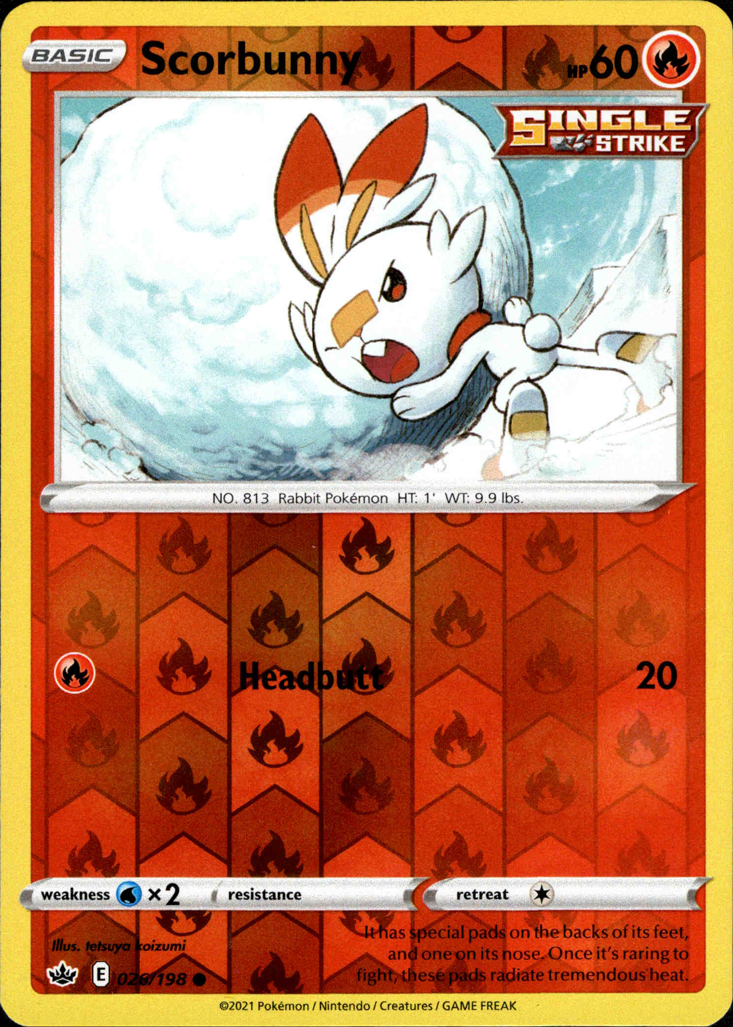 Scorbunny - 026/198 - Chilling Reign - Reverse Holo - Card Cavern