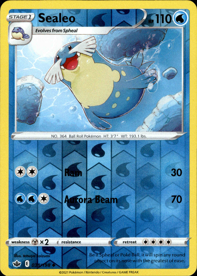 sealeo pokemon card Sealeo - 038/198 - Chilling Reign