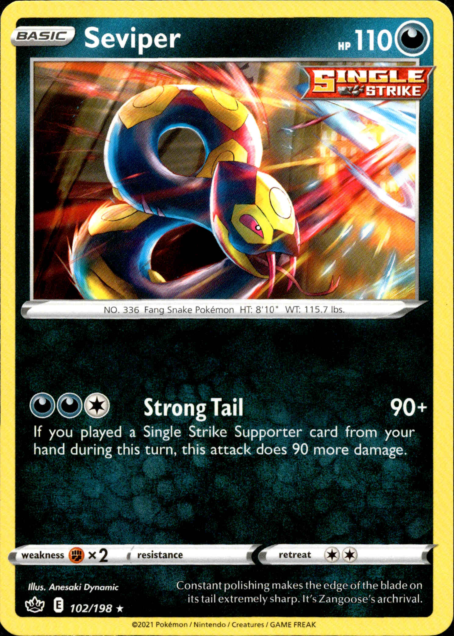 Seviper - 102/198 - Chilling Reign - Card Cavern