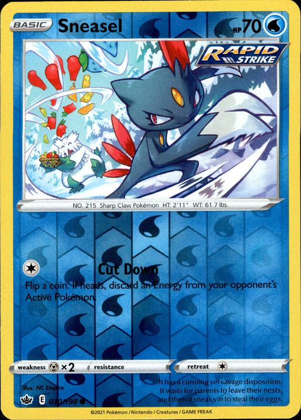 Sneasel - 030/198 - Chilling Reign - Reverse Holo - Card Cavern
