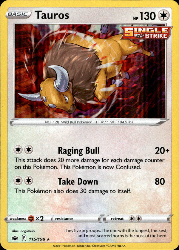 Tauros - 115/198 - Chilling Reign - Holo - Card Cavern
