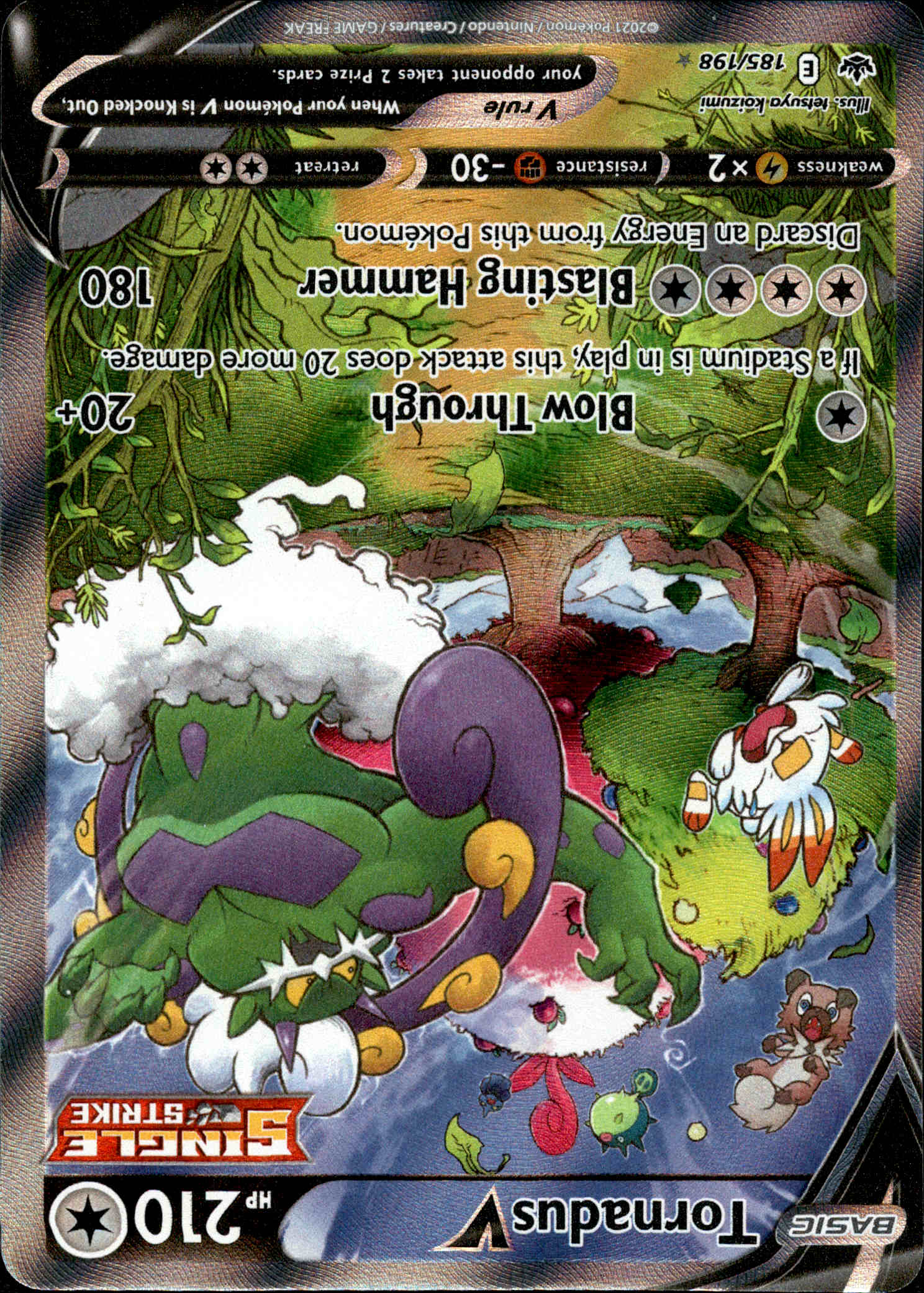 Tornadus V Alternate Art - 185/198 - Chilling Reign - Holo - Card Cavern