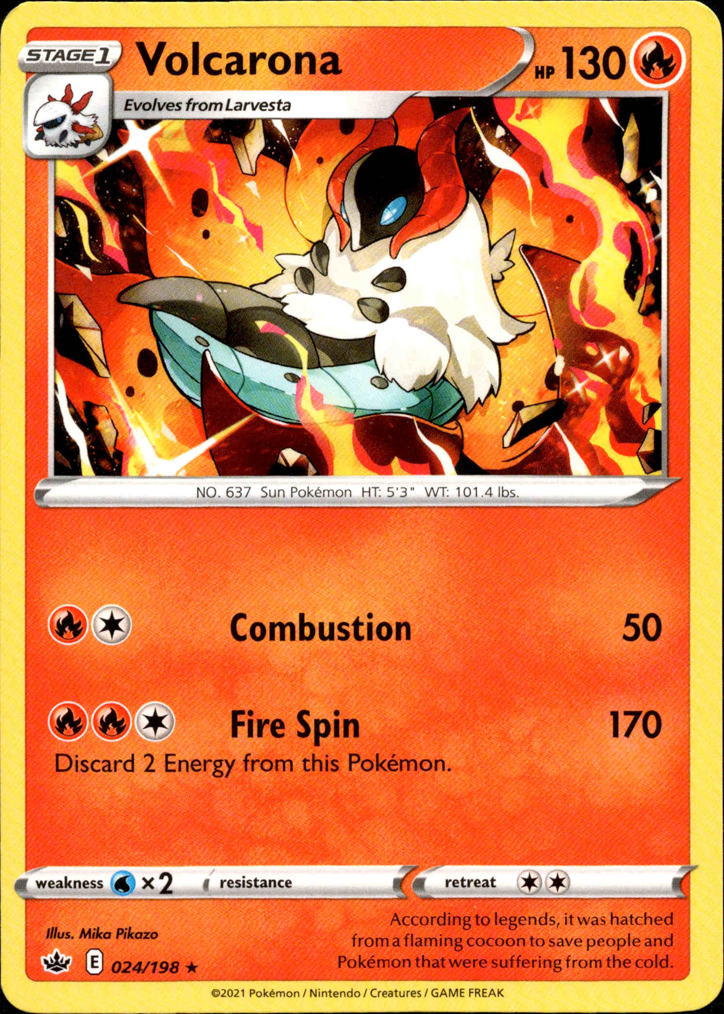 Volcarona - 024/198 - Chilling Reign - Card Cavern