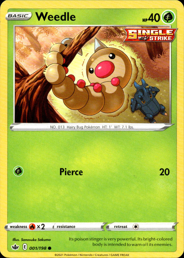 Weedle - 001/198 - Chilling Reign - Card Cavern