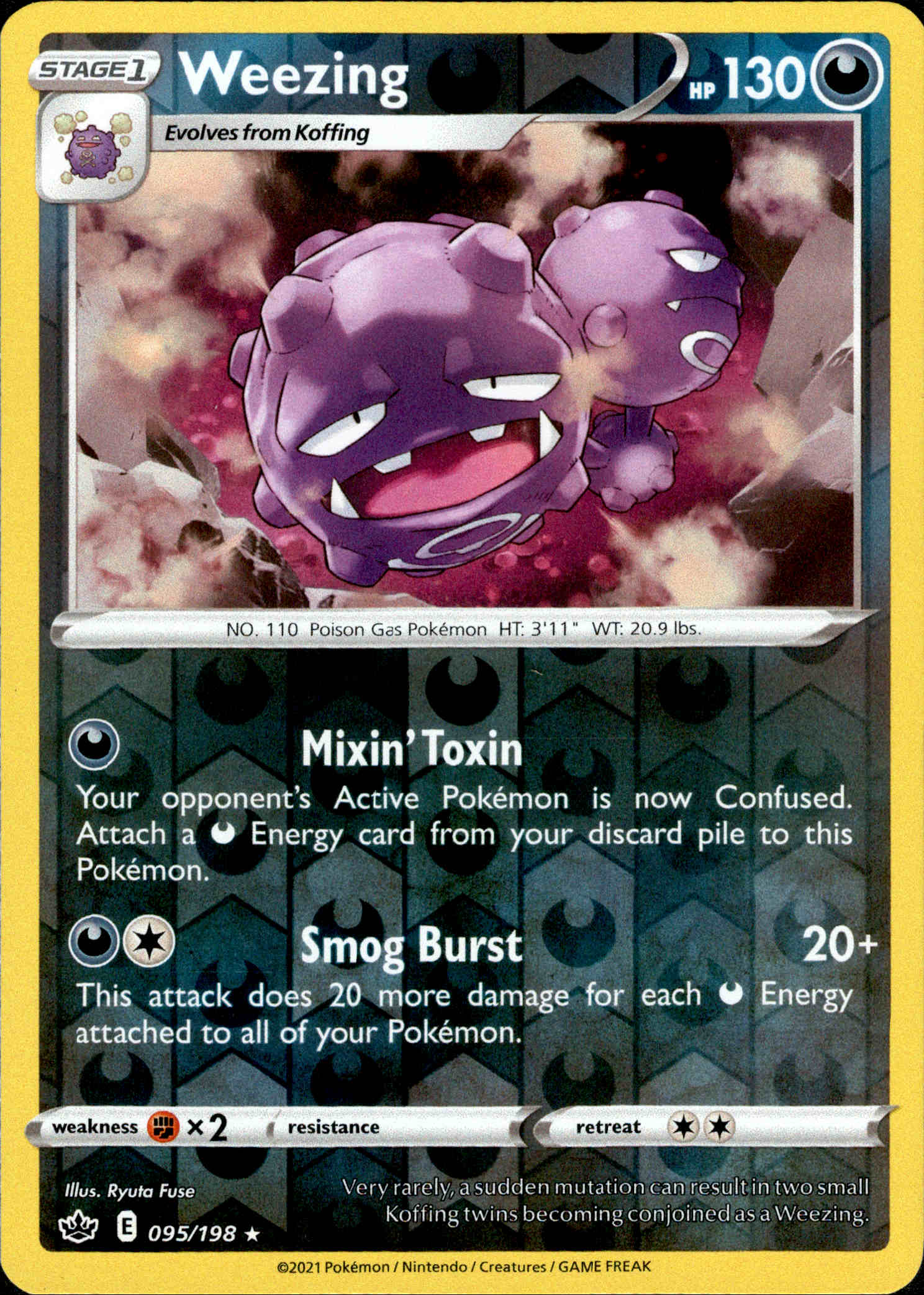 Weezing - 095/198 - Chilling Reign - Reverse Holo - Card Cavern