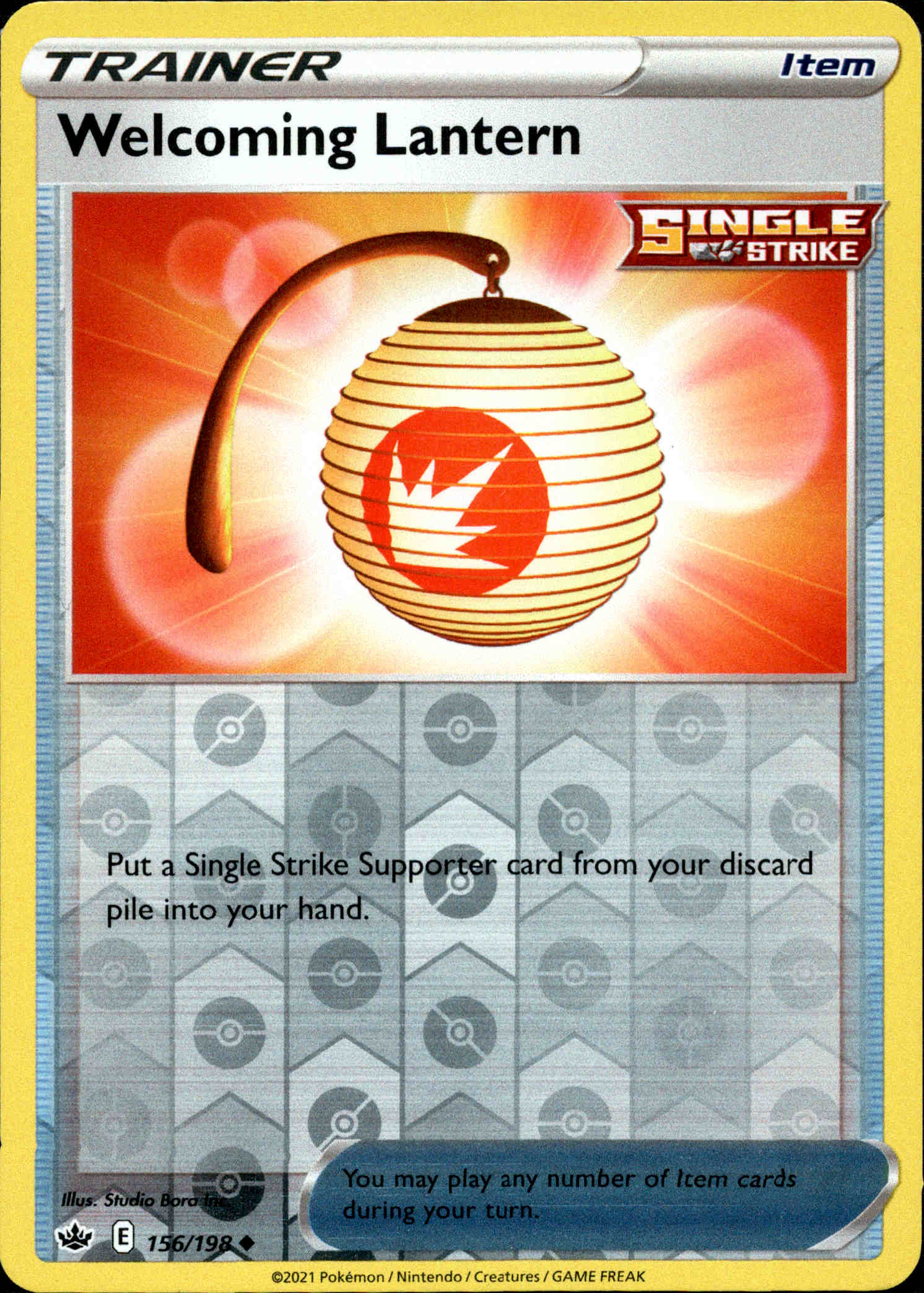 Welcoming Lantern - 156/198 - Chilling Reign - Reverse Holo - Card Cavern