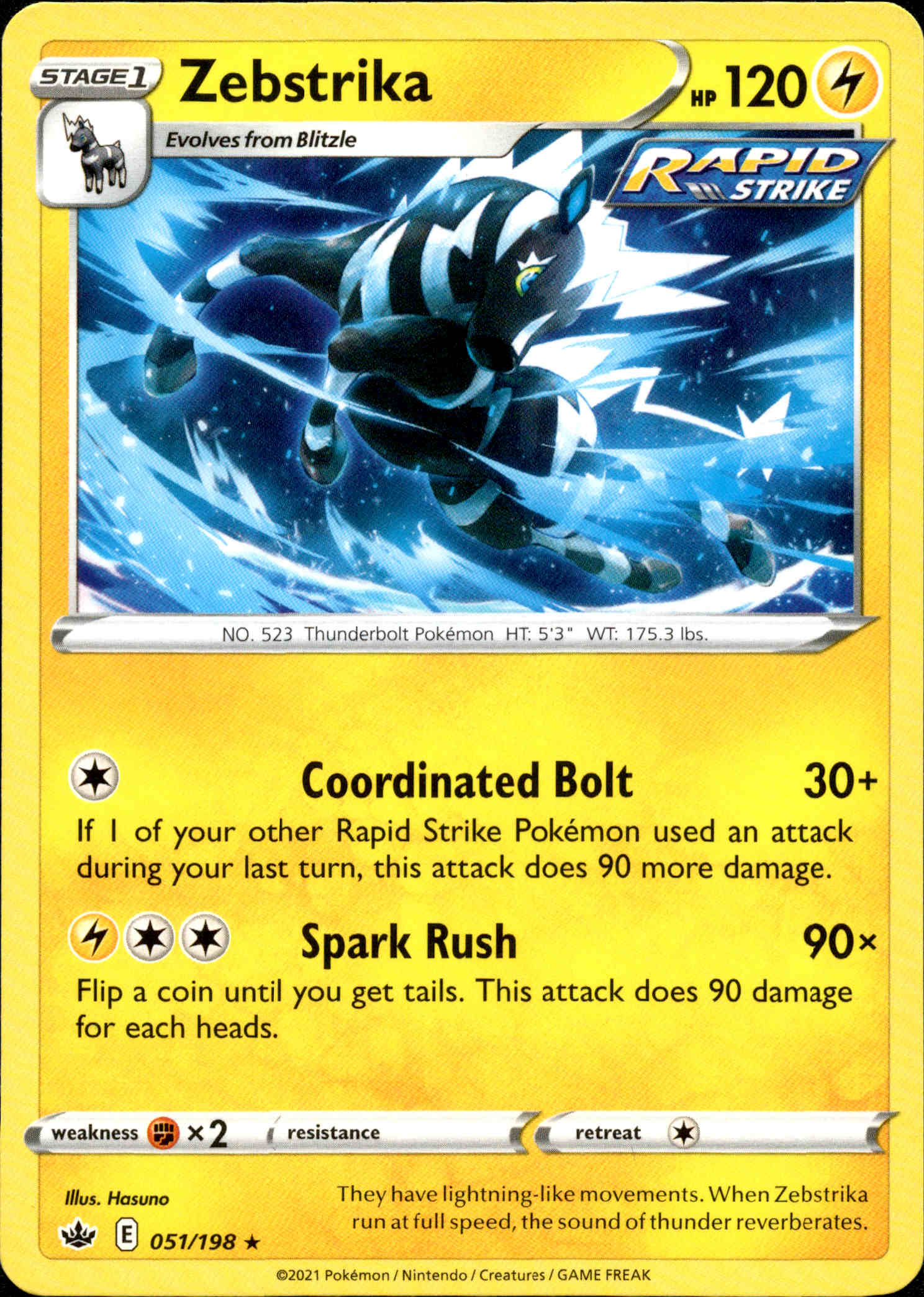 Zebstrika - 051/198 - Chilling Reign - Card Cavern