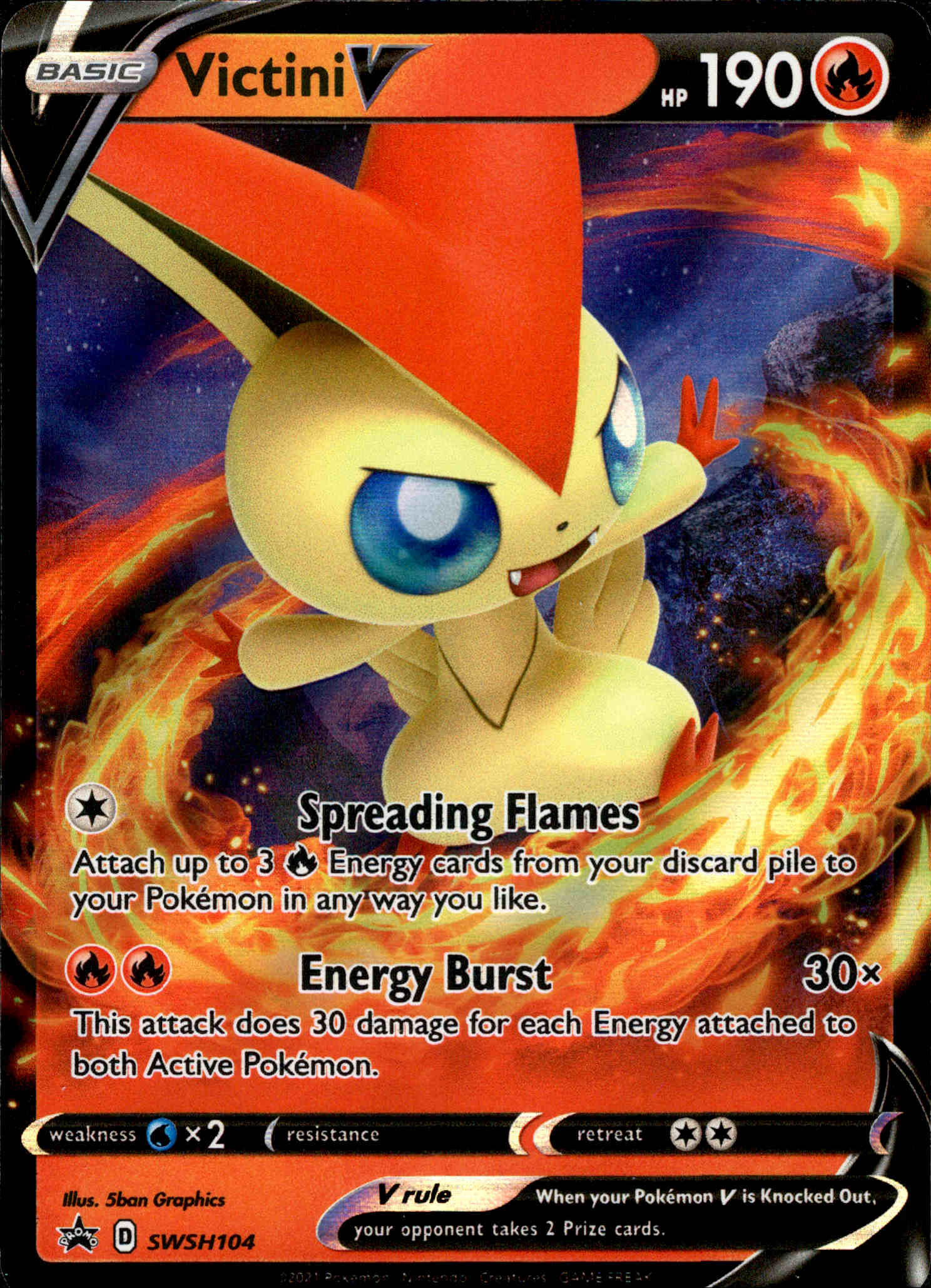 Victini V - SWSH104 - Sword & Shield Promo - Card Cavern