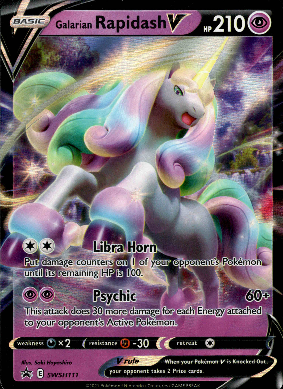 Galarian Rapidash V - SWSH111 - Sword & Shield Promo - Card Cavern