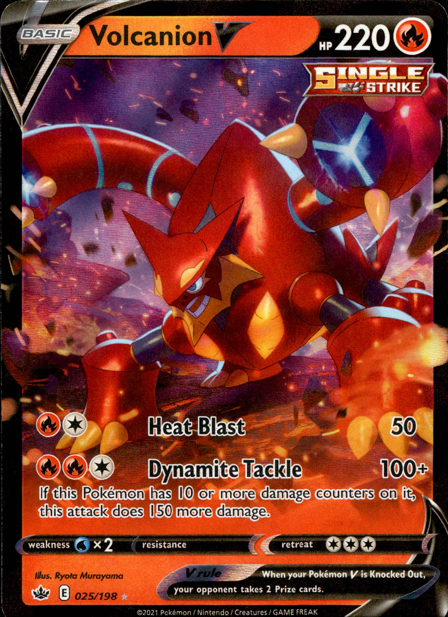 Volcanion V - 025/198 - Chilling Reign - Holo - Card Cavern