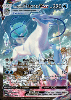 Ice Rider Calyrex VMAX Alternate Art Secret - 203/198 - Chilling Reign - Holo - Card Cavern