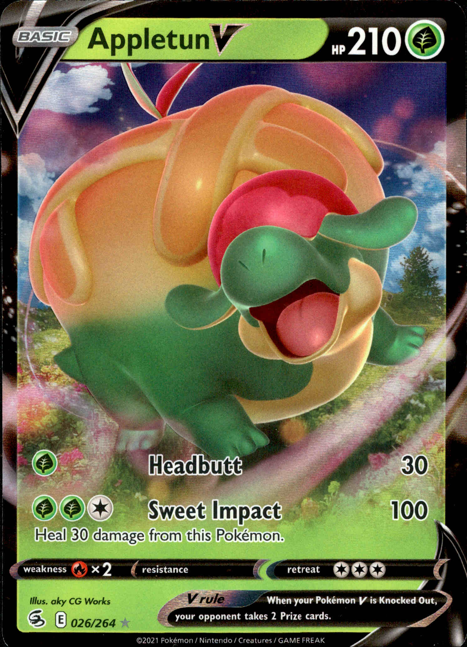 Appletun V - 026/264 - Fusion Strike - Holo - Card Cavern