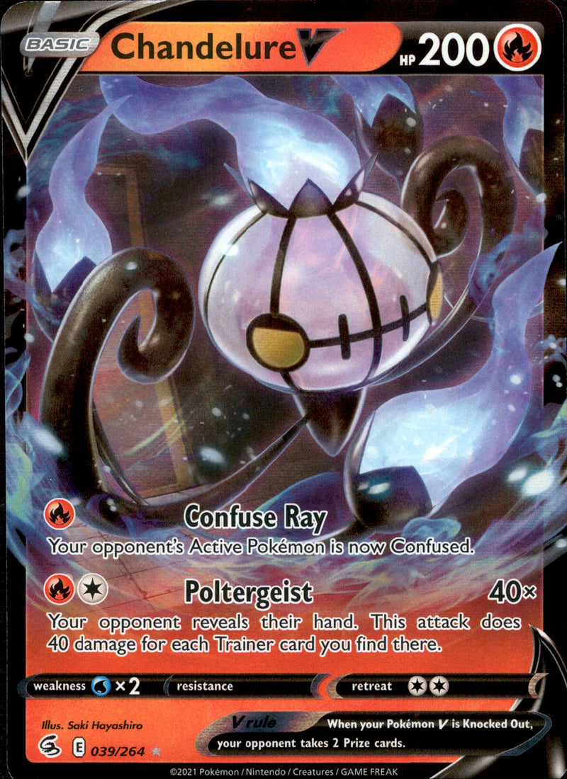 Chandelure V - 039/264 - Fusion Strike - Holo - Card Cavern