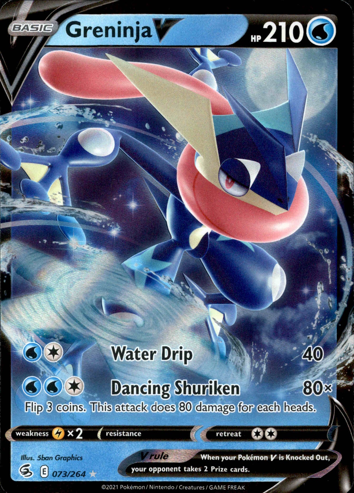 Greninja V - 073/264 - Fusion Strike - Holo - Card Cavern