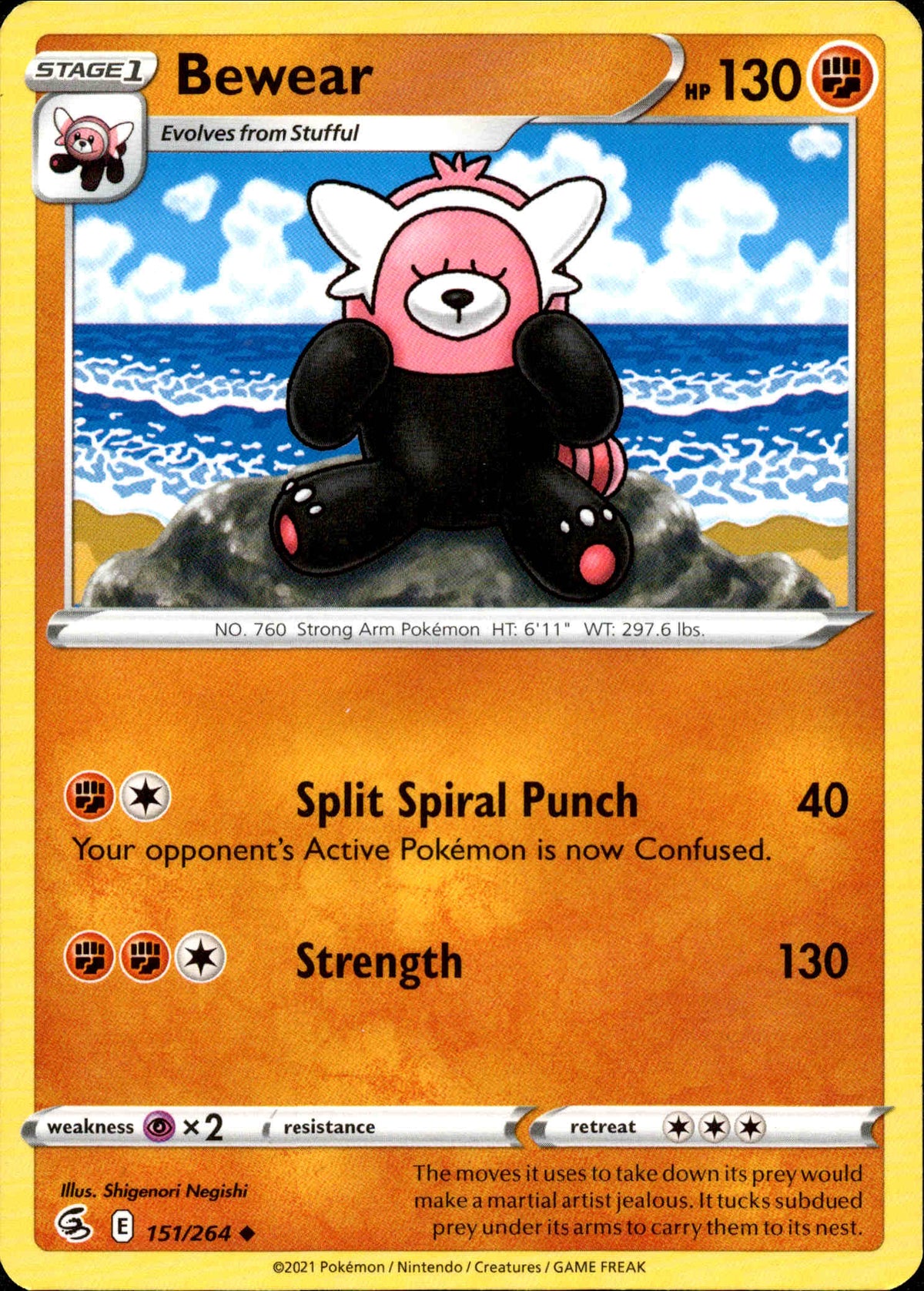 Bewear - 151/264 - Fusion Strike - Card Cavern
