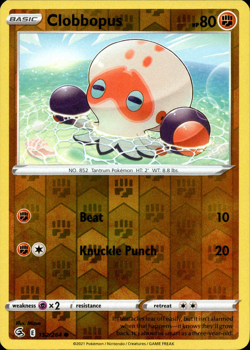 Clobbopus - 152/264 - Fusion Strike - Reverse Holo - Card Cavern