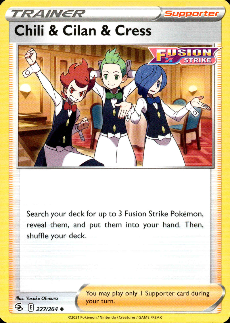 Chili & Cilan & Cress - 227/264 - Fusion Strike - Card Cavern