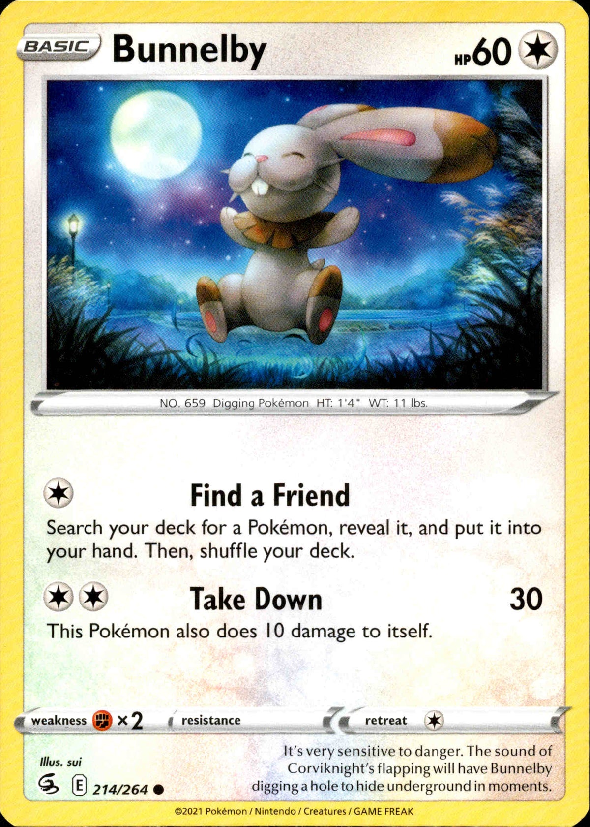 Bunnelby - 214/264 - Fusion Strike - Card Cavern