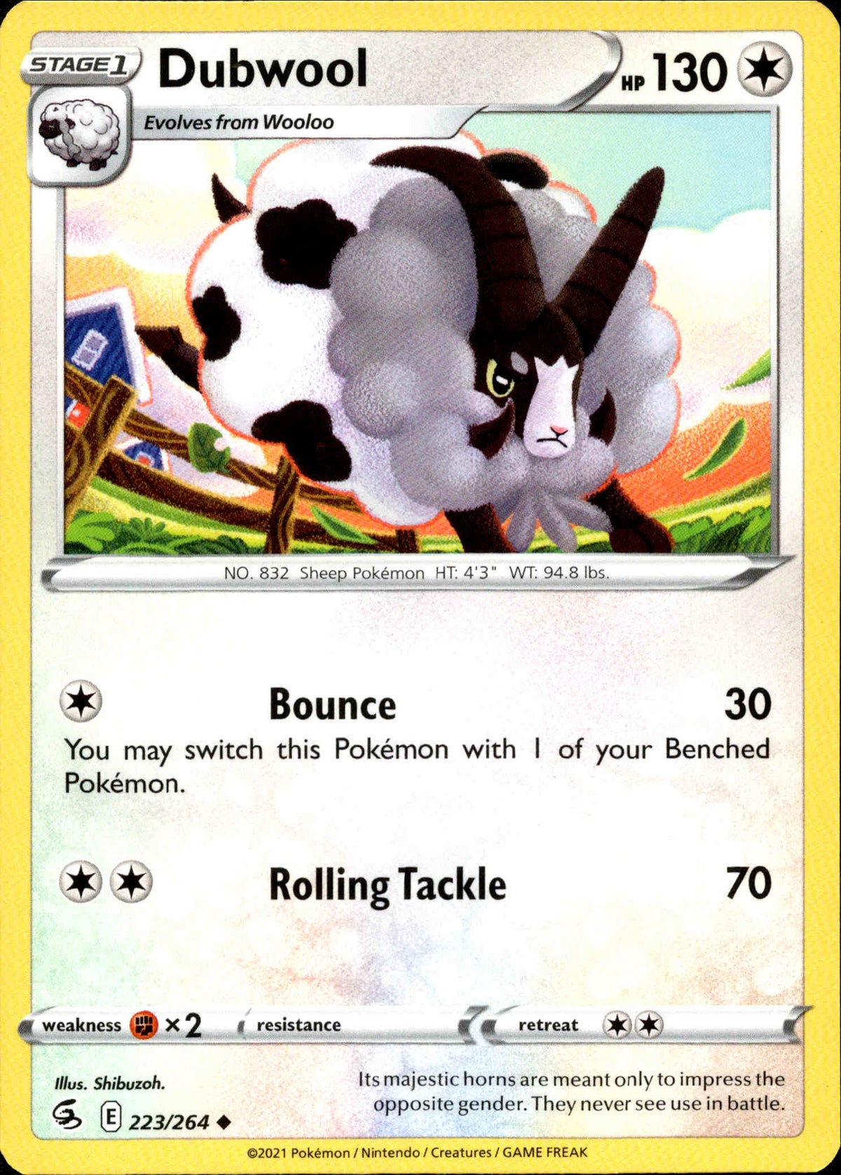 Dubwool - 223/264 - Fusion Strike - Card Cavern