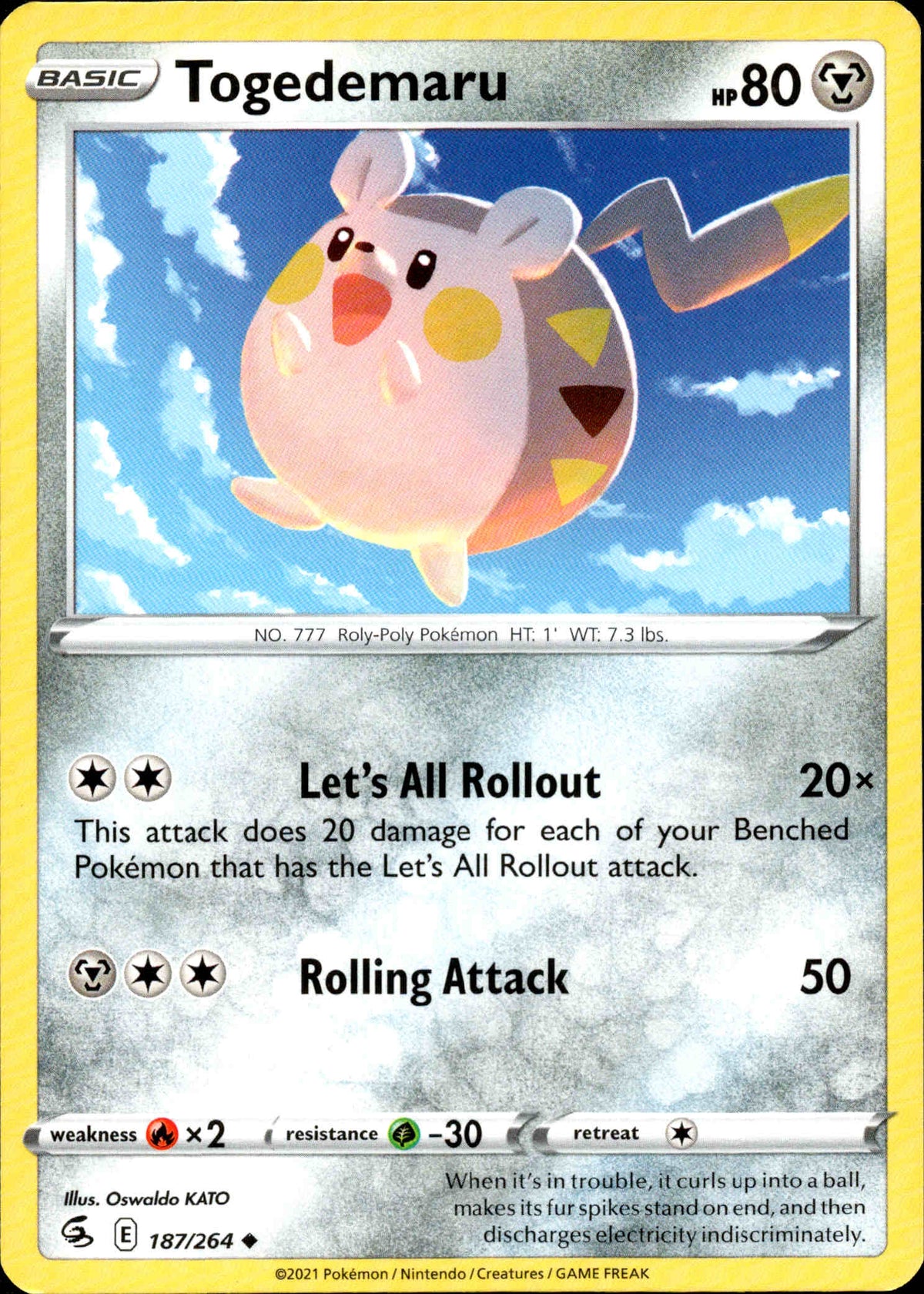 Togedemaru - 187/264 - Fusion Strike - Card Cavern