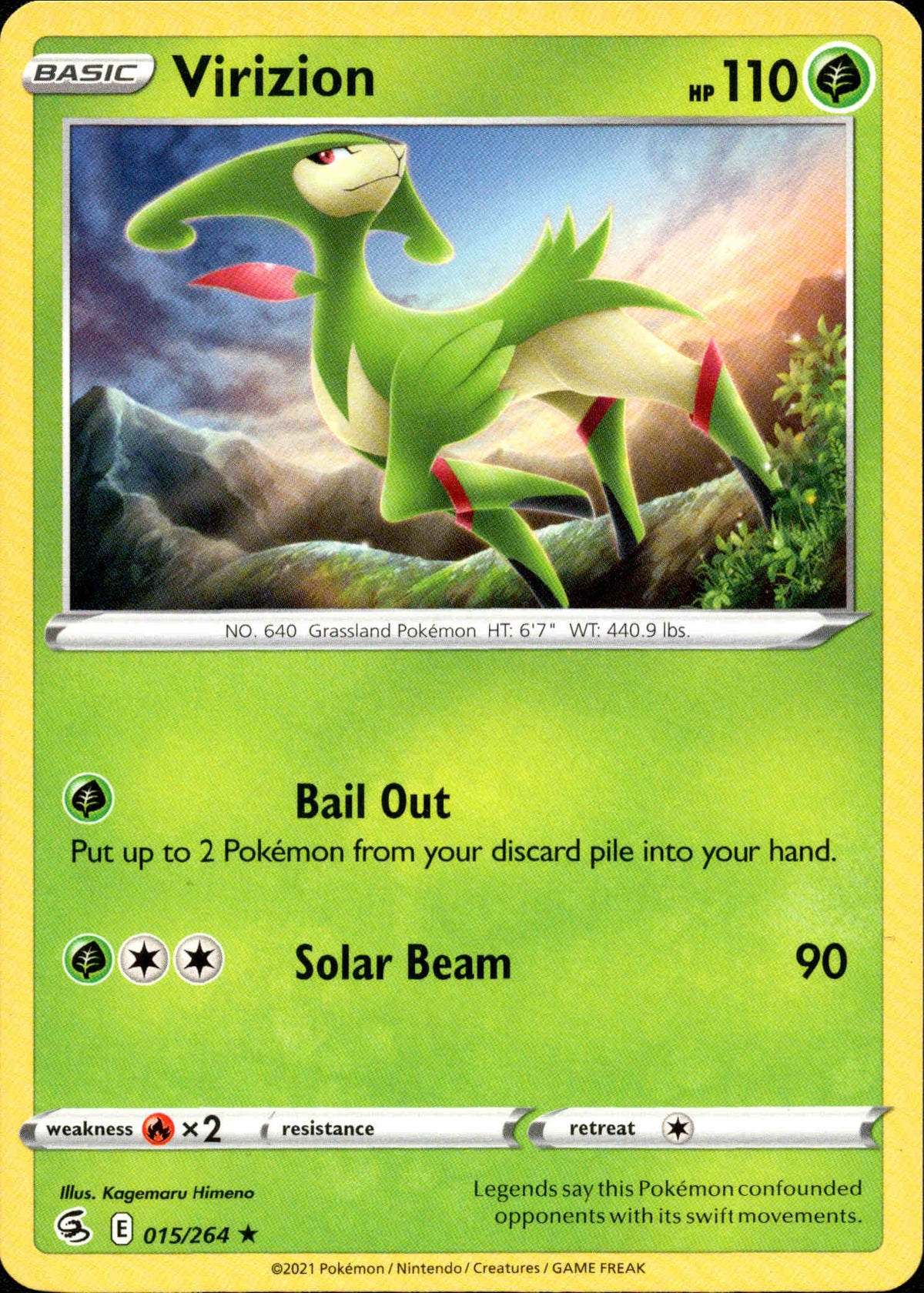 Virizion - 015/264 - Fusion Strike - Card Cavern