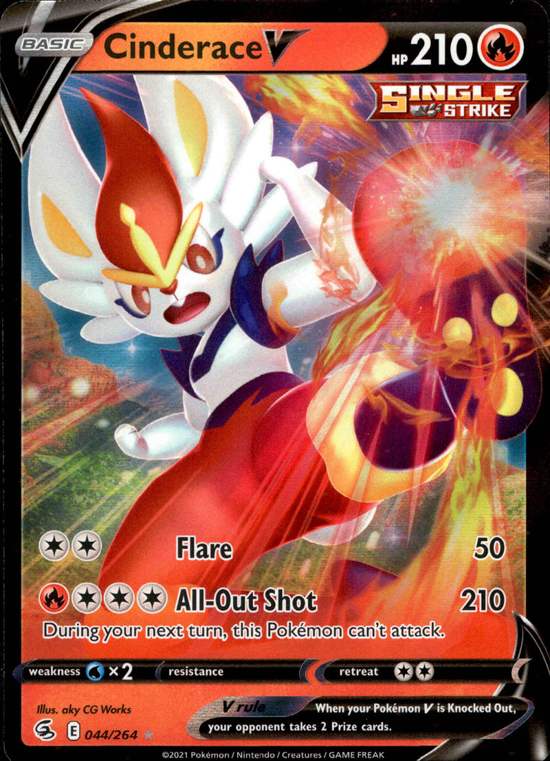 Cinderace V - 044/264 - Fusion Strike - Holo - Card Cavern