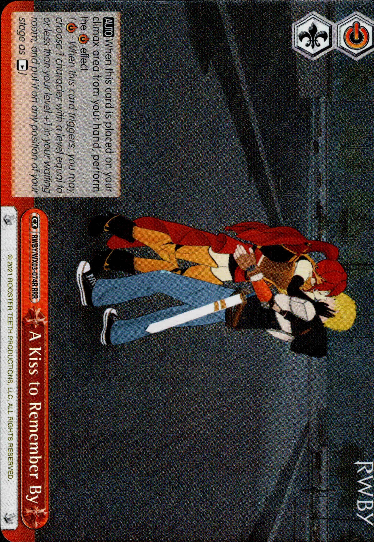 A Kiss to Remember By - RWBY/WX03-074R - RWBY - Card Cavern