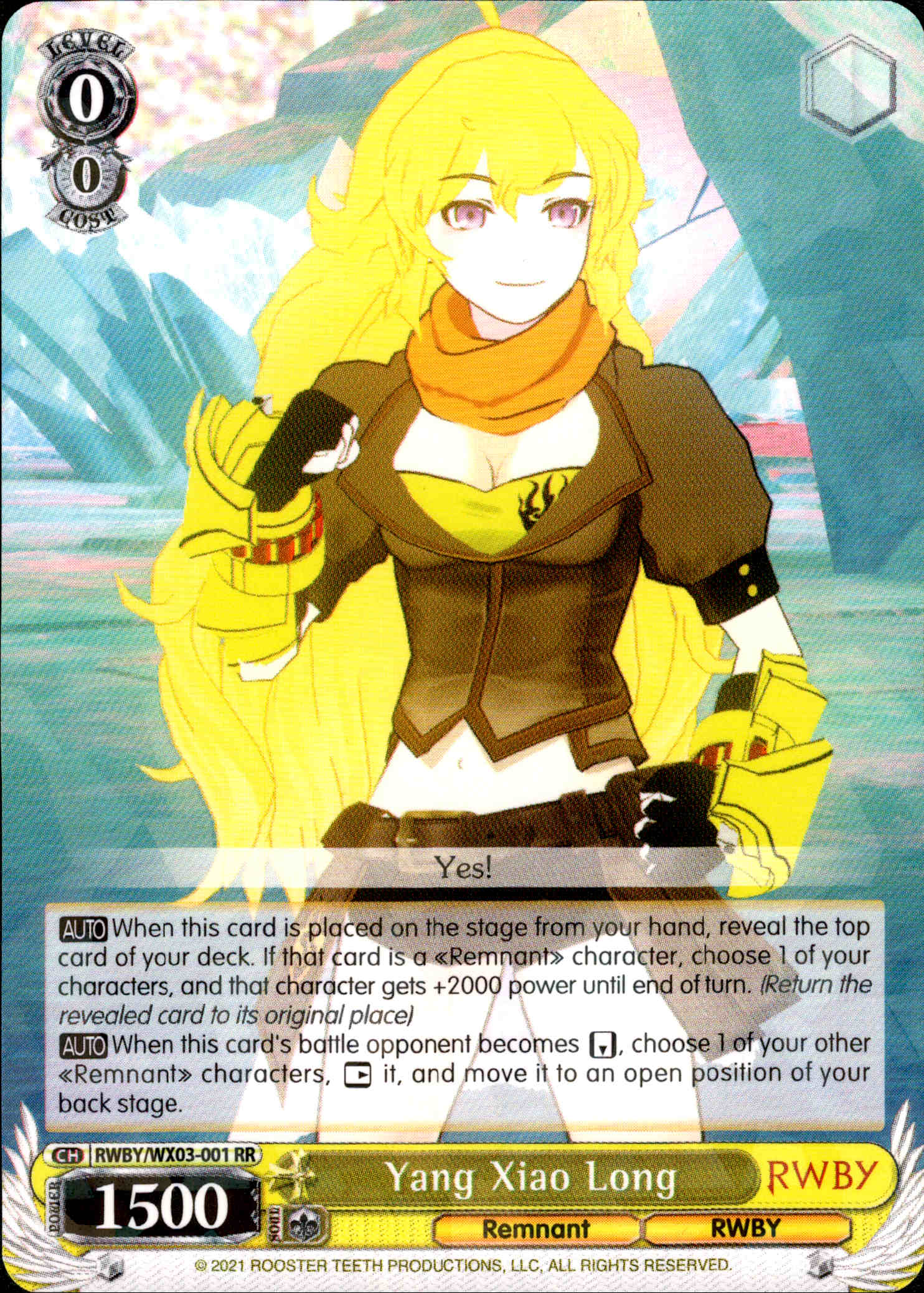 Yang Xiao Long - RWBY/WX03-001R - RWBY - Card Cavern