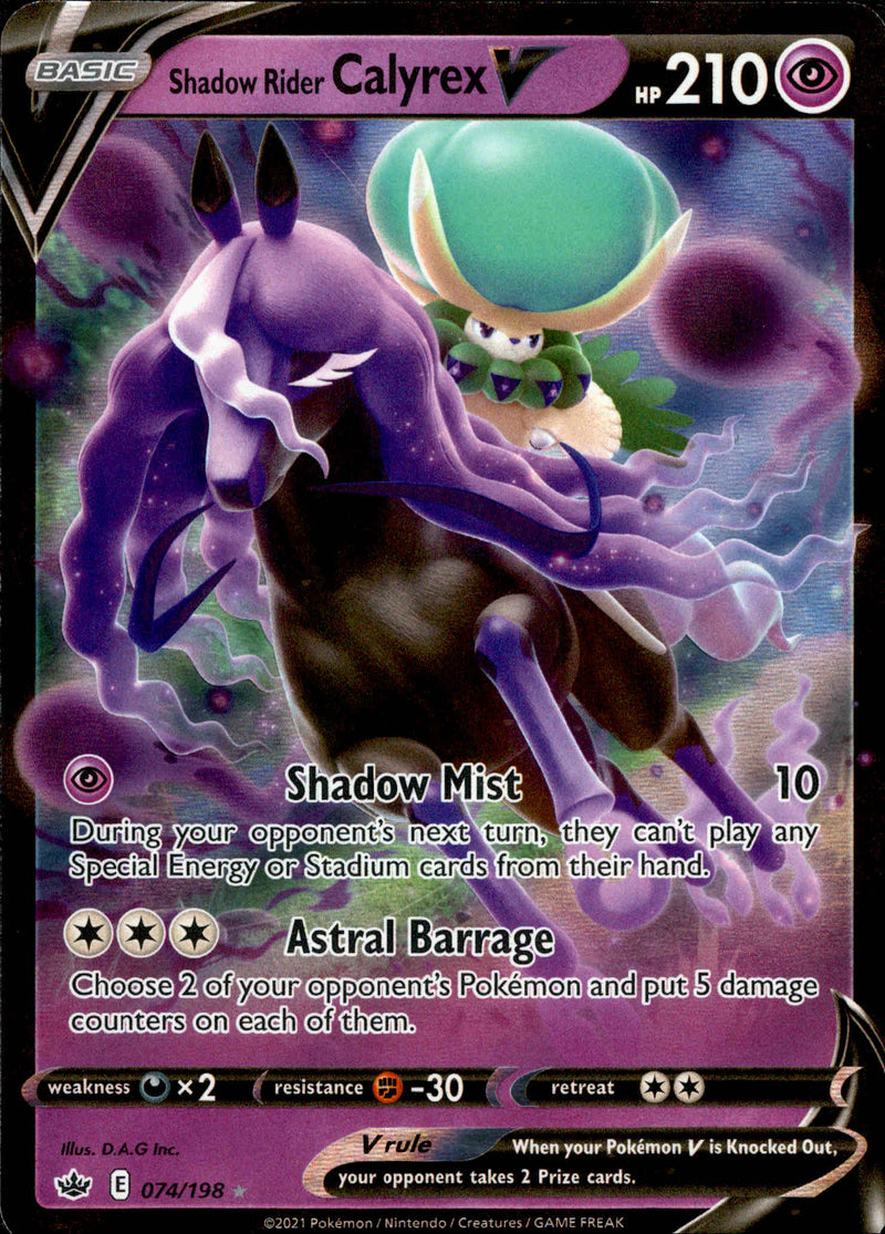 Pokemon Chilling Reign Shadow Rider Calyrex V #74