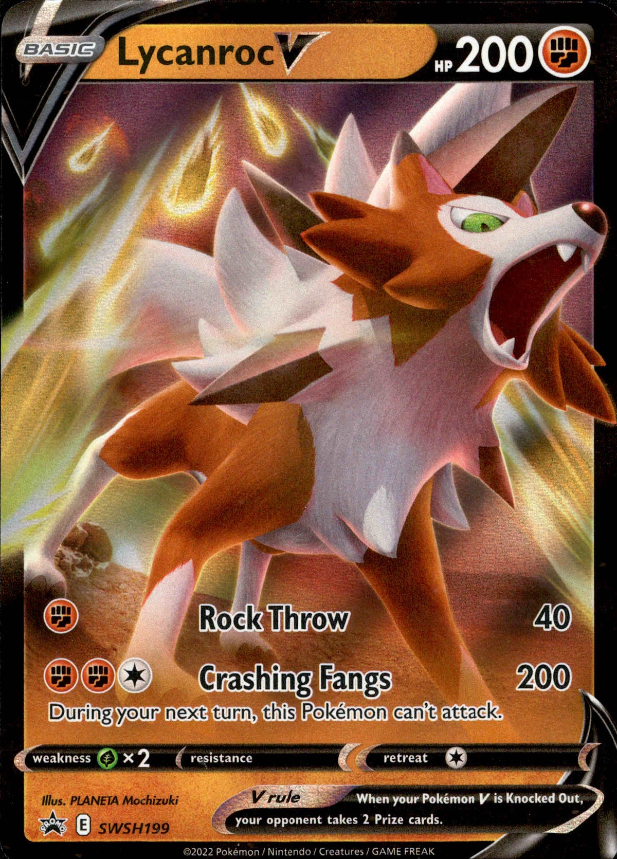 Lycanroc V - SWSH199- Sword & Shield Promo - Card Cavern